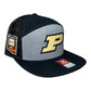 Purdue Boilermakers 2024 Final Four 3D Snapback Seven-Panel Flat Bill Trucker Hat- Heather Grey/ Black