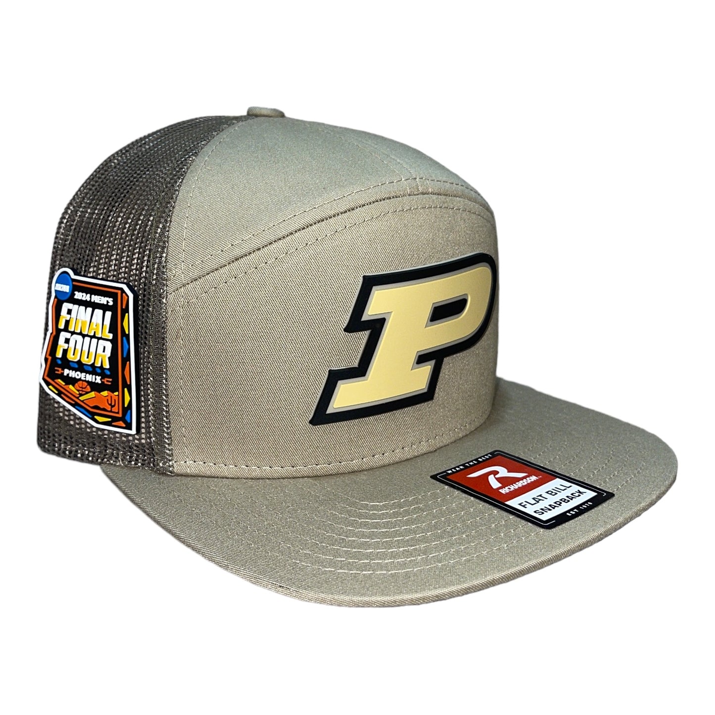 Purdue Boilermakers 2024 Final Four 3D Snapback Seven-Panel Flat Bill Trucker Hat- Loden