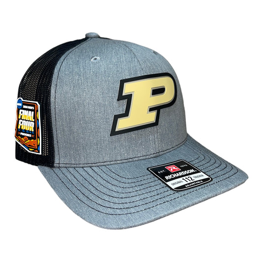 Purdue Boilermakers 2024 Final Four 3D Snapback Trucker Hat- Heather Grey/ Black