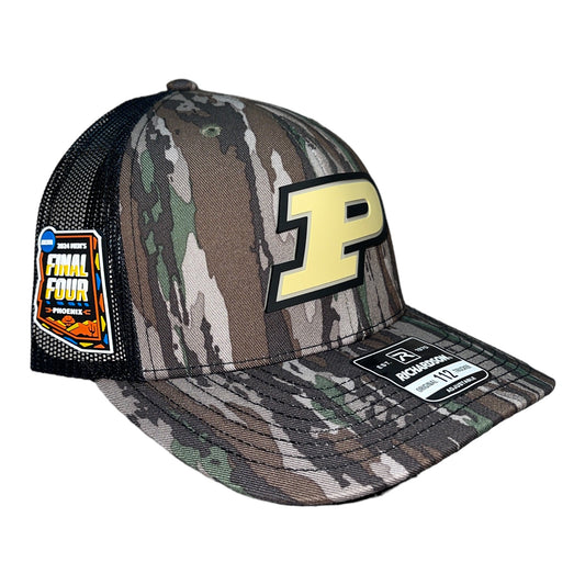 Purdue Boilermakers 2024 Final Four 3D Snapback Trucker Hat- Realtree Original/ Black