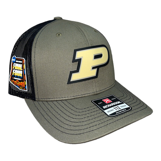 Purdue Boilermakers 2024 Final Four 3D Snapback Trucker Hat- Loden/ Black