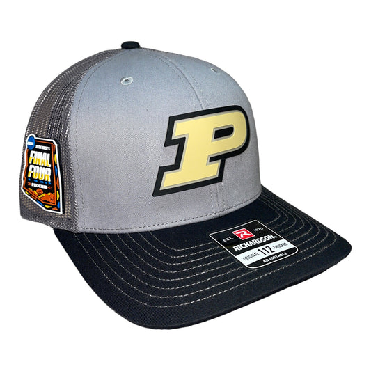 Purdue Boilermakers 2024 Final Four 3D Snapback Trucker Hat- Grey/ Charcoal/ Black