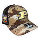 Purdue Boilermakers 2024 Final Four 3D Snapback Trucker Hat- Desert Camo/ Brown