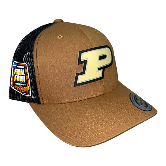 Purdue Boilermakers 2024 Final Four 3D YP Snapback Trucker Hat- Caramel/ Black