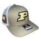 Purdue Boilermakers 2024 Final Four 3D Snapback Trucker Hat- Tan/ White