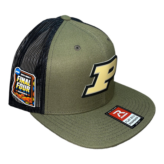 Purdue Boilermakers 2024 Final Four 3D Wool Blend Flat Bill Hat- Loden/ Black