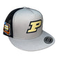 Purdue Boilermakers 2024 Final Four 3D YP Snapback Flat Bill Trucker Hat- Silver/ Black