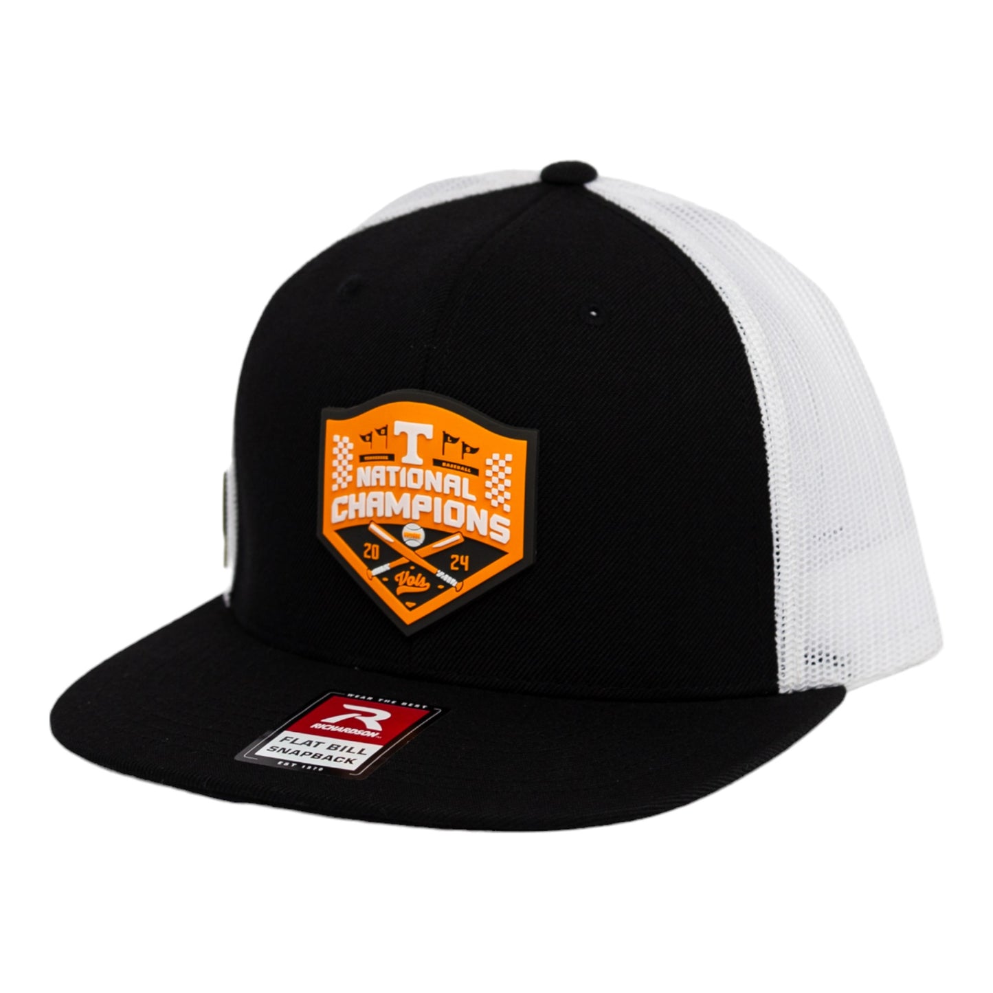 Tennessee Volunteers 2024 NCAA Men's College World Series Champions 3D Wool Blend Flat Bill Hat- Black/ White