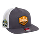 Tennessee Volunteers 2024 NCAA Men's College World Series Champions 3D Wool Blend Flat Bill Hat- Charcoal/ White