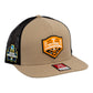 Tennessee Volunteers 2024 NCAA Men's College World Series Champions 3D Wool Blend Flat Bill Hat- Tan/ Black