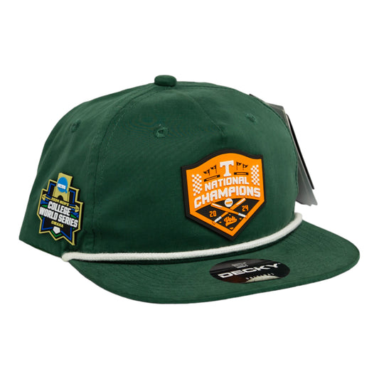 Tennessee Volunteers 2024 NCAA Men's College World Series Champions 3D Classic Rope Hat- Forest/ White