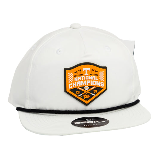 Tennessee Volunteers 2024 Men's College World Series Champions 3D Classic Rope Hat- White/ Black