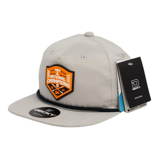 Tennessee Volunteers 2024 Men's College World Series Champions 3D Classic Rope Hat- Grey/ Charcoal