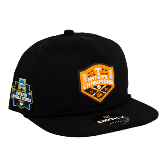 Tennessee Volunteers 2024 NCAA Men's College World Series Champions- Black