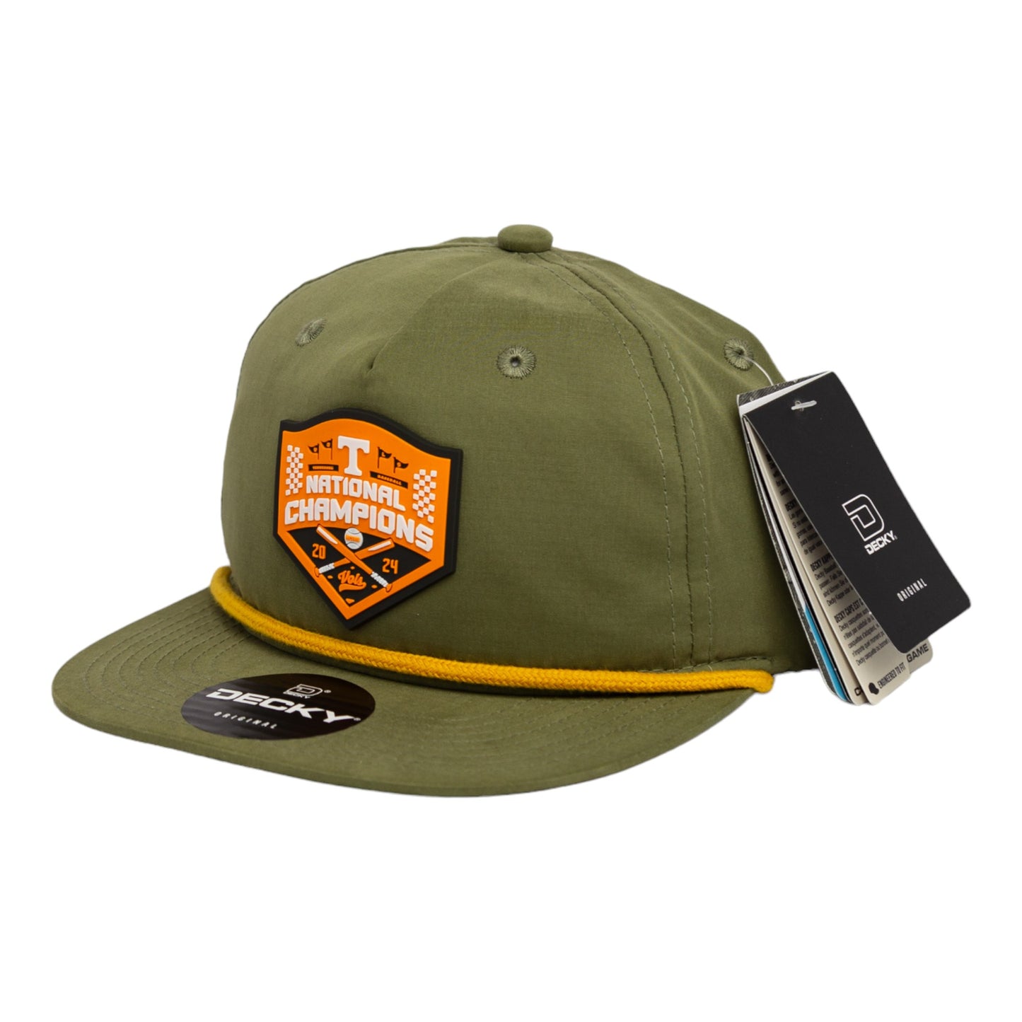 Tennessee Volunteers 2024 Men's College World Series Champions 3D Classic Rope Hat- Loden/ Amber