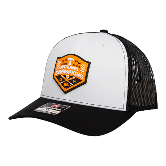 Tennessee Volunteers 2024 Men's College World Series Champions 3D Snapback Trucker Hat- White/ Black