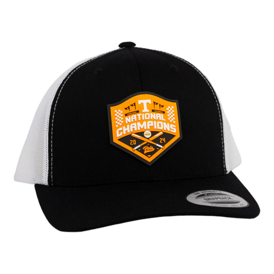 Tennessee Volunteers 2024 Men's College World Series Champions 3D YP Snapback Trucker Hat- Black/ White