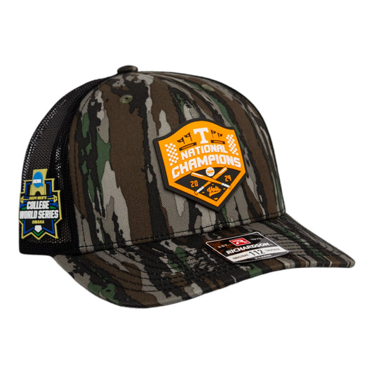 Tennessee Volunteers 2024 NCAA Men's College World Series Champions 3D Snapback Trucker Hat- Realtree Original/ Black