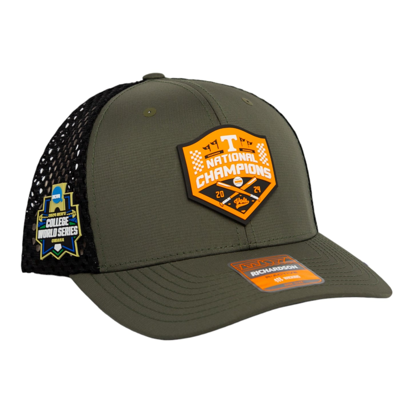 Tennessee Volunteers 2024 NCAA Men's College World Series Champions 3D Snapback Trucker Tilikum Hat- Loden/ Black