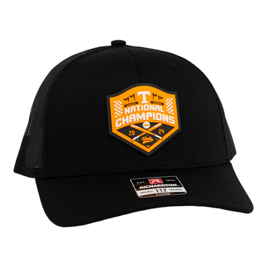 Tennessee Volunteers 2024 Men's College World Series Champions 3D Snapback Trucker Hat- Black