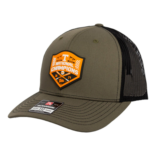 Tennessee Volunteers 2024 NCAA Men's College World Series Champions 3D Snapback Trucker Hat- Loden/ Black