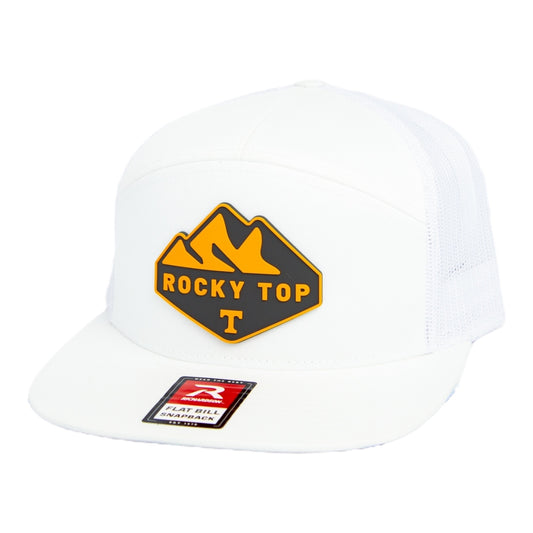 Tennessee Volunteers 2024 Men's College World Series 3D Snapback Seven-Panel Flat Bill Trucker Hat- White