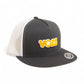 Tennessee Volunteers Retro VOLS Star Orange 3D YP Snapback Flat Bill Trucker Hat- Charcoal/ White