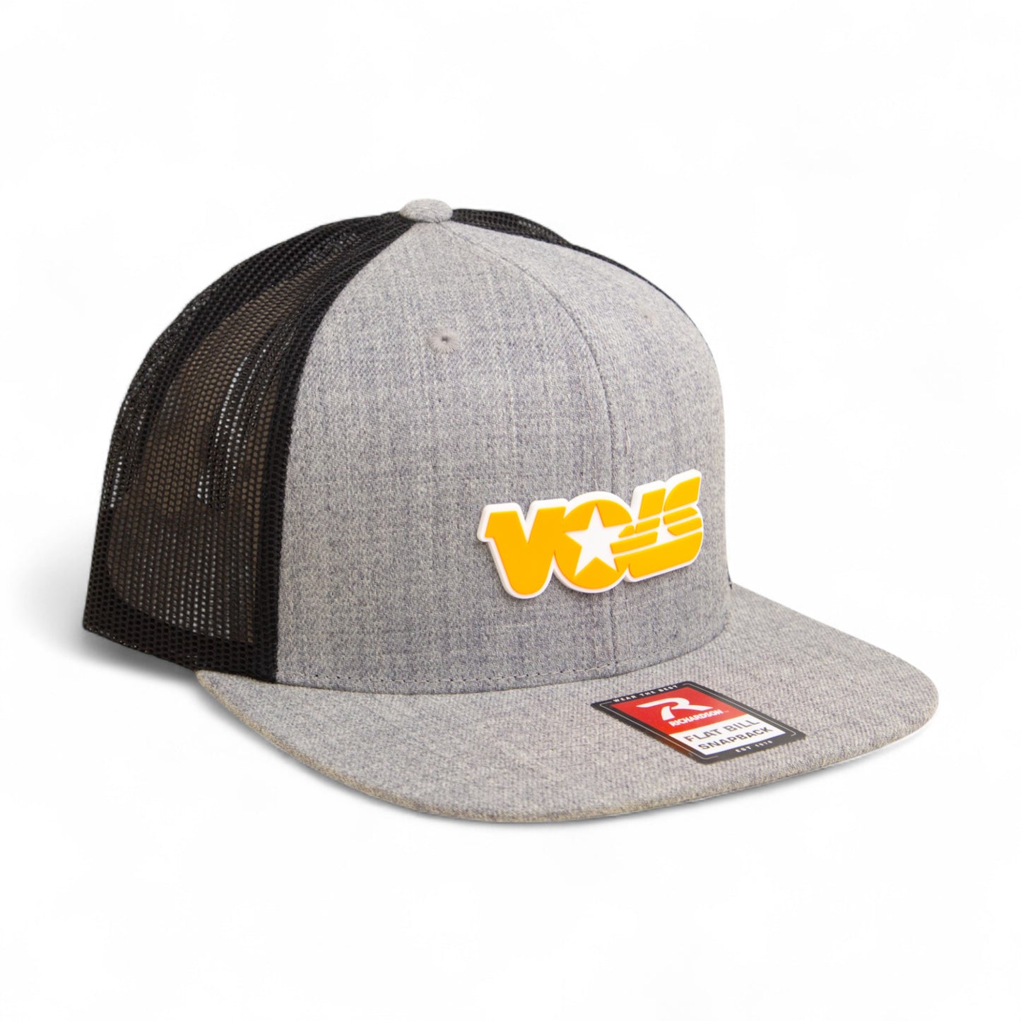 Tennessee Volunteers Retro VOLS Star Orange 3D Wool Blend Flat Bill Hat- Heather Grey/ Black