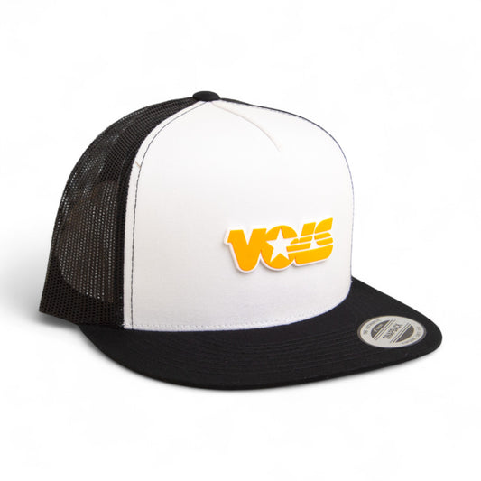 Tennessee Volunteers Retro VOLS Star Orange 3D YP Snapback Flat Bill Trucker Hat- White/ Black