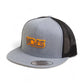 Tennessee Volunteers Retro VOLS Star Charcoal 3D YP Snapback Flat Bill Trucker Hat- Heather Grey/ Black