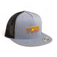 Tennessee Volunteers Retro VOLS Star Charcoal 3D YP Snapback Flat Bill Trucker Hat- Heather Grey/ Black