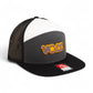 Tennessee Volunteers Retro VOLS Star Charcoal 3D Snapback Seven-Panel Flat Bill Trucker Hat- Charcoal/ Black/ White
