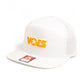 Tennessee Volunteers Retro VOLS Star Orange 3D Snapback Seven-Panel Flat Bill Trucker Hat- White