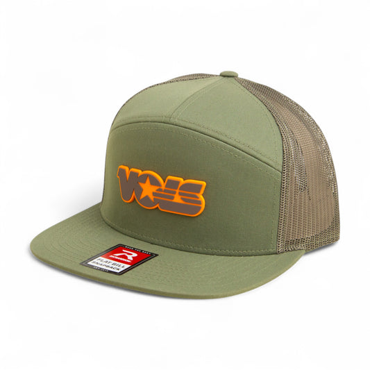Tennessee Volunteers Retro VOLS Star Charcoal 3D Snapback Seven-Panel Flat Bill Trucker Hat- Loden