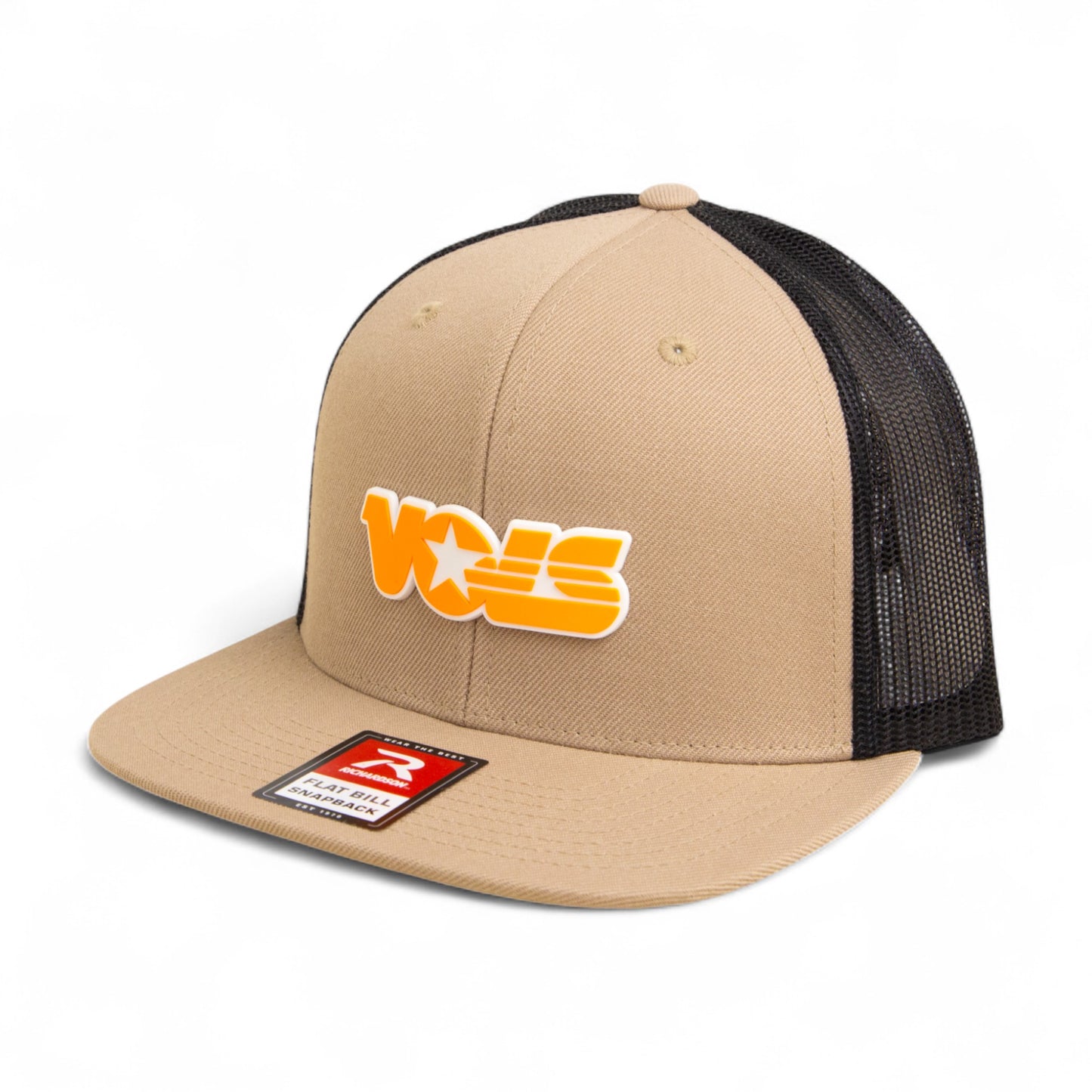 Tennessee Volunteers Retro VOLS Star Orange 3D Wool Blend Flat Bill Hat- Tan/ Black
