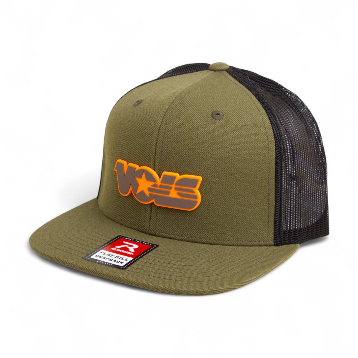 Tennessee Volunteers Retro VOLS Star Charcoal 3D Wool Blend Flat Bill Hat- Loden/ Black