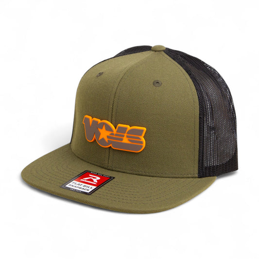 Tennessee Volunteers Retro VOLS Star Charcoal 3D Wool Blend Flat Bill Hat- Loden/ Black