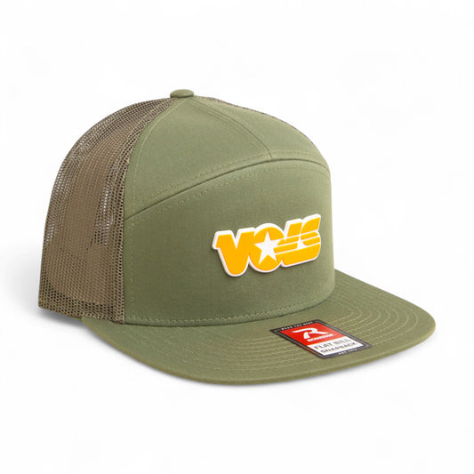 Tennessee Volunteers Retro VOLS Star Orange 3D Snapback Seven-Panel Flat Bill Trucker Hat- Loden