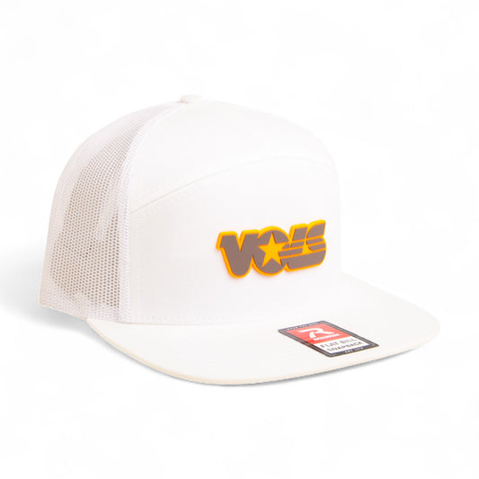 Tennessee Volunteers Retro VOLS Star Charcoal 3D Snapback Seven-Panel Flat Bill Trucker Hat- White