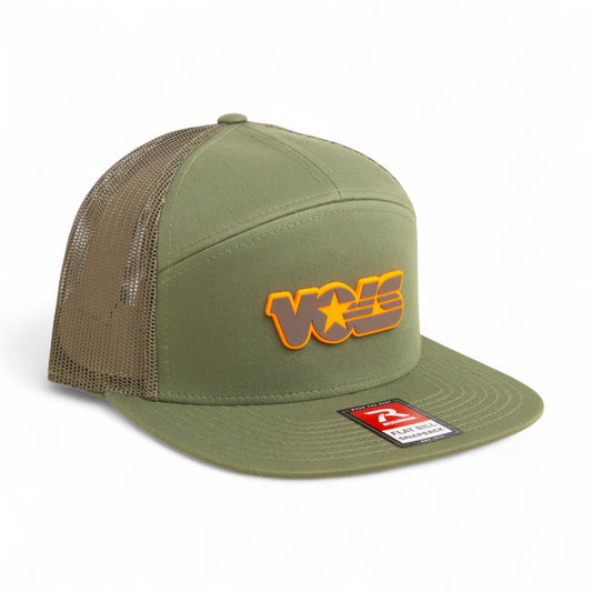 Tennessee Volunteers Retro VOLS Star Charcoal 3D Snapback Seven-Panel Flat Bill Trucker Hat- Loden