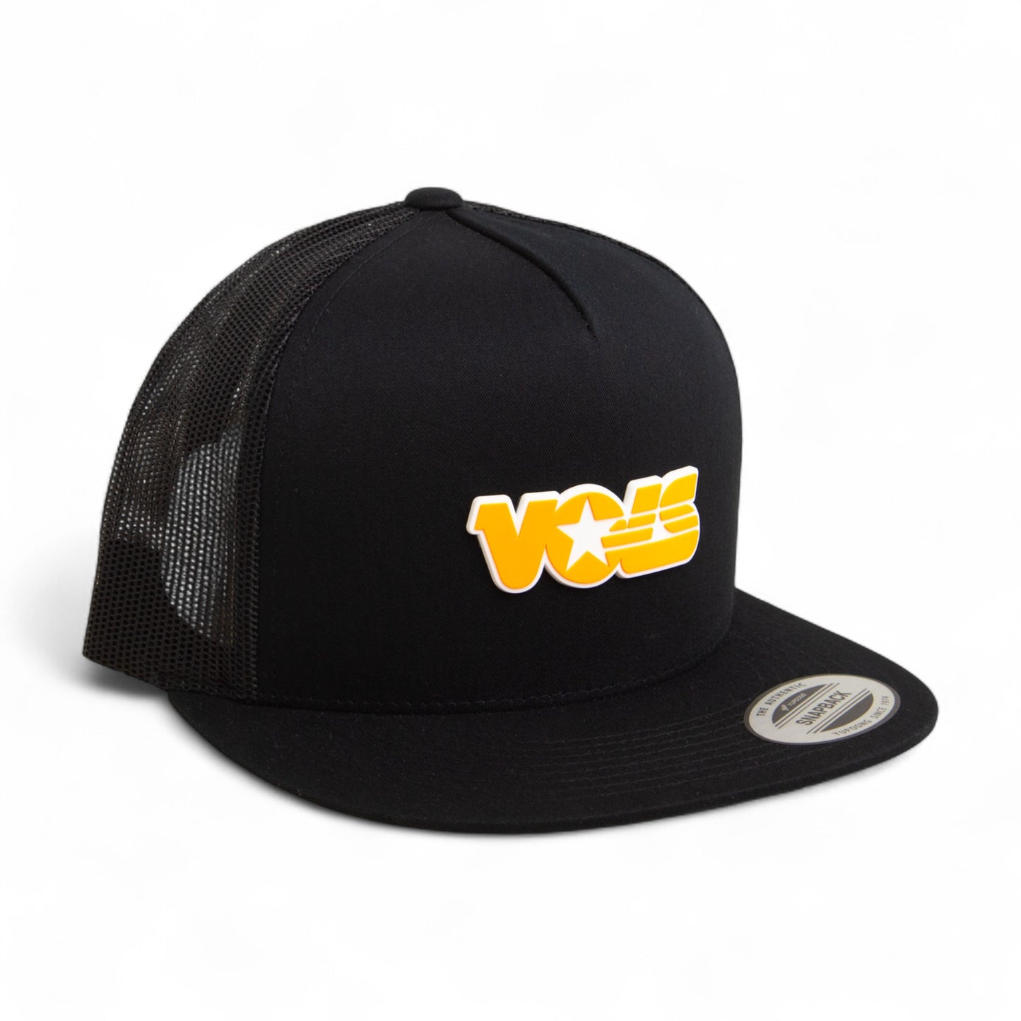 Tennessee Volunteers Retro VOLS Star Orange 3D YP Snapback Flat Bill Trucker Hat- Black