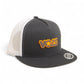 Tennessee Volunteers Retro VOLS Star Charcoal 3D YP Snapback Flat Bill Trucker Hat- Charcoal/ White