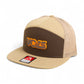 Tennessee Volunteers Retro VOLS Star Charcoal 3D Snapback Seven-Panel Flat Bill Trucker Hat- Brown/ Tan