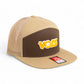 Tennessee Volunteers Retro VOLS Star Orange 3D Snapback Seven-Panel Flat Bill Trucker Hat- Brown/ Tan