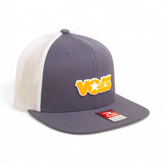 Tennessee Volunteers Retro VOLS Star Orange 3D Wool Blend Flat Bill Hat- Charcoal/ White