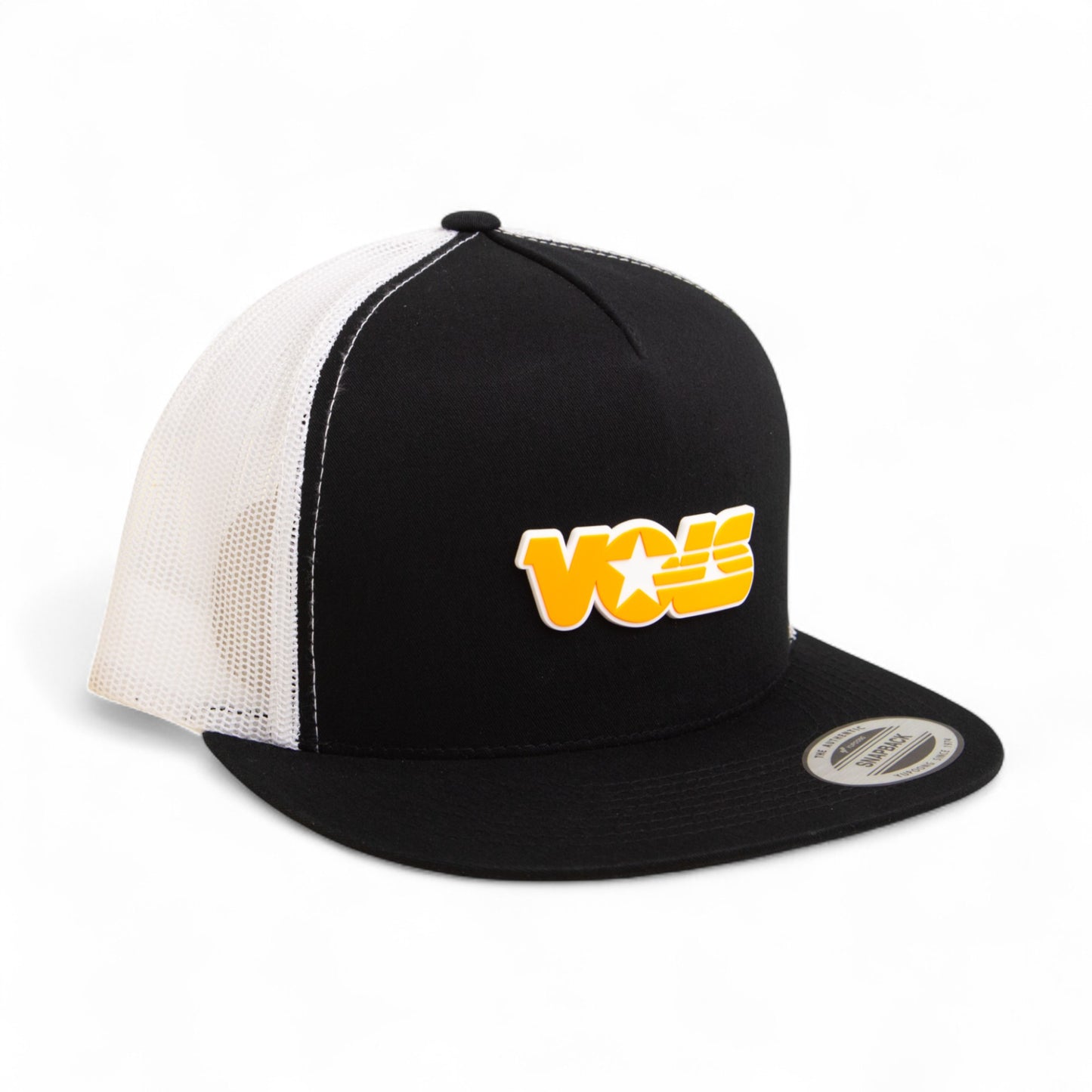 Tennessee Volunteers Retro VOLS Star Orange 3D YP Snapback Flat Bill Trucker Hat- Black/ White