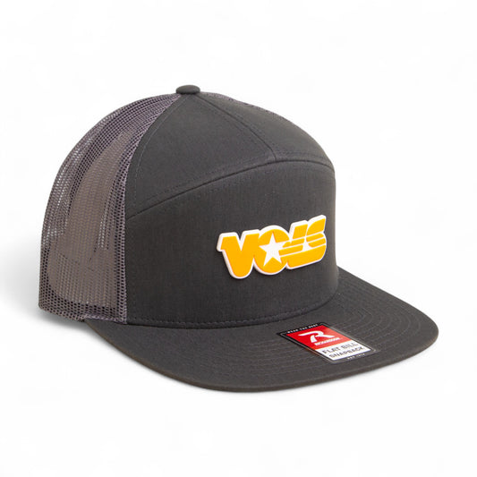 Tennessee Volunteers Retro VOLS Star Orange 3D Snapback Seven-Panel Flat Bill Trucker Hat- Charcoal