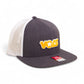 Tennessee Volunteers Retro VOLS Star Orange 3D Wool Blend Flat Bill Hat- Heather Charcoal/ White