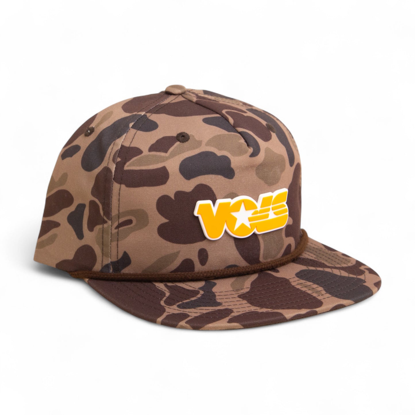 Tennessee Volunteers Retro VOLS Star Orange 3D Umpqua Rope Hat- Bark Duck Camo/ Brown