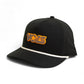 Tennessee Volunteers Retro VOLS Star Charcoal 3D Five Panel Classic Rope Hat- Black/ White